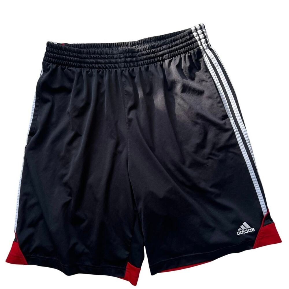 Adidas Shorts Men’s Large Sports Gym Basketball Silky Dazzle Black Training